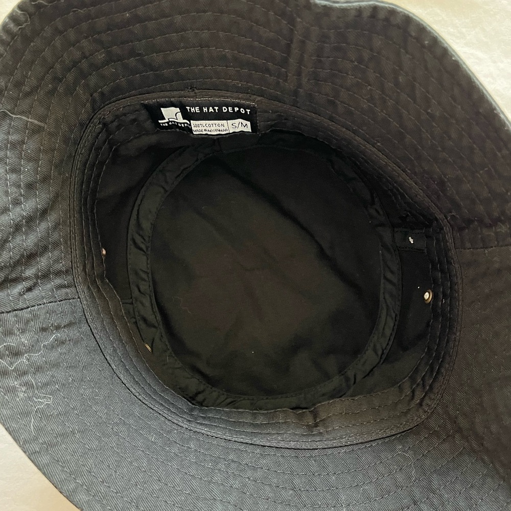 NWT The Hat Depot Classic Cotton Black Bucket Hat S/M - Picture 8 of 9